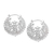 Sterling silver hoop earrings, 'Wrought Beauty' - Openwork Sterling Silver Hoop Earrings from Bali (image 2a) thumbail