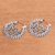 Sterling silver hoop earrings, 'Wrought Beauty' - Openwork Sterling Silver Hoop Earrings from Bali (image 2b) thumbail