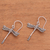 Sterling silver dangle earrings, 'Elegance of the Dragonflies' - Handcrafted Sterling Silver Dragonfly Wings Dangle Earrings
