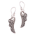 Sterling silver dangle earrings, 'Balinese Angel Wings' - Handcrafted Sterling Silver Flower Wings Dangle Earrings (image 2d) thumbail