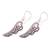 Sterling silver dangle earrings, 'Balinese Angel Wings' - Handcrafted Sterling Silver Flower Wings Dangle Earrings (image 2e) thumbail
