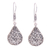 Sterling silver dangle earrings, 'Rain Blossoms' - Sterling Silver Scroll Work Raindrop Dangle Earrings thumbail