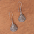 Sterling silver dangle earrings, 'Rain Blossoms' - Sterling Silver Scroll Work Raindrop Dangle Earrings (image 2b) thumbail