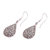 Sterling silver dangle earrings, 'Rain Blossoms' - Sterling Silver Scroll Work Raindrop Dangle Earrings (image 2e) thumbail