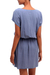 Rayon minidress, 'Blue Spruce Kusuma' - Floral Embroidered Rayon Minidress in Blue from Bali (image 2d) thumbail