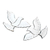 Glass decorative wall mirrors, 'Reflective Doves' (pair) - Glass Dove Decorative Wall Mirrors from Java (Pair)