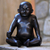 Wood sculpture, 'Sakah Baby' - Hand-Carved Wood Baby Sculpture Crafted in Indonesia (image 2) thumbail
