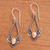 Gold accent sterling silver dangle earrings, 'Shimmering Elegance' - 18K Gold Accent Sterling Silver Dot Motif Dangle Earrings