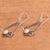 Gold accent sterling silver dangle earrings, 'Shimmering Elegance' - 18K Gold Accent Sterling Silver Dot Motif Dangle Earrings