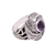 Amethyst cocktail ring, 'Cradled in Nature' - Amethyst and Sterling Silver Nest of Leaves Cocktail Ring