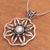 collar con colgante de perlas cultivadas - Collar con colgante de flor de plata de ley y perlas cultivadas