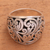 Sterling silver domed ring, 'Sunda Forest' - Handcrafted Sterling Silver Swirling Vine Forest Domed Ring (image 2c) thumbail