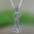Sterling silver pendant necklace, 'Petal Crest' - Floral Sterling Silver Pendant Necklace from Java thumbail