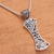 Sterling silver pendant necklace, 'Petal Crest' - Floral Sterling Silver Pendant Necklace from Java (image 2c) thumbail