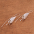 Sterling silver drop earrings, 'Budding Orchid' - Sterling Silver Flower Drop Earrings from Bali (image 2c) thumbail