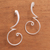 Sterling silver drop earrings, 'Modern Tendrils' - Modern Sterling Silver Drop Earrings from Bali (image 2b) thumbail