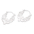 Sterling silver hoop earrings, 'Glistening Garland' - Floral Sterling Silver Hoop Earrings from Bali (image 2d) thumbail