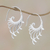 Sterling silver half-hoop earrings, 'Flying Wings' - Openwork Sterling Silver Half-Hoop Earrings from Bali