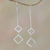 Sterling silver dangle earrings, 'Quantum Dangle' - Geometric Sterling Silver Dangle Earrings from Bali