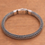 Men's sterling silver chain bracelet, 'Sanca Soul' - Men's Sterling Silver Naga Chain Bracelet from Bali (image 2b) thumbail