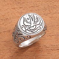 Featured review for Sterling silver signet ring, Peace Bearer