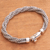 Sterling silver chain bracelet, 'Three Dragons' - Sterling Silver Triple Chain Bracelet from Bali (image 2b) thumbail
