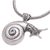 Blue topaz pendant necklace, 'Bunaken Snail' - Blue Topaz Snail Pendant Necklace from Java