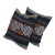 Cotton cushion covers, 'Respati Wengi' (pair) - Ikat Geometric Cotton Cushion Covers from Java (Pair) (image 2b) thumbail