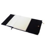 Cotton journal, 'Treasured News' - Black and White Geometric and Heart Motif Cotton Journal