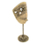 Skulptur einer eisernen Maske, 'Goldene Chandra Kirana'. - Handgefertigte Maske aus goldenem Eisen Prinzessin Chandra Kirana