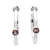 Smoky quartz half-hoop earrings, 'Mosaic Song' - Sterling Silver Smoky Quartz Hammered Half Hoop Earrings