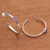 Amethyst half-hoop earrings, 'Mosaic Song' - Bali Hammered Sterling Silver Amethyst Half Hoop Earrings (image 2b) thumbail