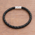 Leather braided bracelet, 'Soul Braid' - Unisex Leather Braided Bracelet from Bali (image 2) thumbail
