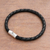 Leather braided bracelet, 'Soul Braid' - Unisex Leather Braided Bracelet from Bali (image 2b) thumbail