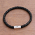 Leather braided bracelet, 'Soul Braid' - Unisex Leather Braided Bracelet from Bali (image 2c) thumbail