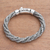 Sterling silver chain bracelet, 'Basuki Dragon' - Sterling Silver Borobudur and Naga Chain Bracelet from Bali thumbail
