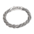 Sterling silver chain bracelet, 'Basuki Dragon' - Sterling Silver Borobudur and Naga Chain Bracelet from Bali
