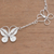 Sterling silver filigree station bracelet, 'Butterfly Sanctuary' - Sterling Silver Filigree Butterfly Bracelet Crafted in Java (image 2c) thumbail