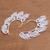 Sterling silver filigree ear cuffs, 'Fire Leaf' - Handcrafted Sterling Silver Leaf Filigree Ear Wrap Cuffs