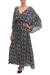 Rayon maxi dress, 'Venus Flowers' - Floral Printed Rayon Maxi Dress from Bali (image 2a) thumbail