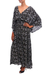 Rayon maxi dress, 'Venus Flowers' - Floral Printed Rayon Maxi Dress from Bali (image 2c) thumbail