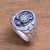 Men's sterling silver ring, 'Gallant Turtle' - Men's Sterling Silver Sea Turtle Ring from Bali (image 2c) thumbail