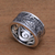Men's sterling silver band ring, 'Sandstorm' - Men's Textured Sterling Silver Band Ring from Bali (image 2b) thumbail