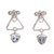 Blue topaz dangle earrings, 'Triangle Dew' - Triangular Blue Topaz Dangle Earrings from Bali
