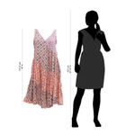 Rayon knee-length sundress, 'Kelud Crisscross' - Chili and Azure Printed Rayon Knee-Length Sundress from Bali