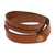 Leather wrap bracelet, 'Toward the Sun' - Inspirational Brown Leather Wrap Bracelet from Java