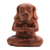 Wood statuette, 'Yoga Beagle' - Yoga Meditation Brown Beagle Hand Carved Wood Statuette (image 2a) thumbail