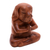 Wood statuette, 'Yoga Beagle' - Yoga Meditation Brown Beagle Hand Carved Wood Statuette (image 2d) thumbail