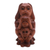 Wood Statuette, 'Three Monkey Sages in Brown' - Three Wise Monkeys Brown Hand Carved Wood Statuette