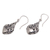 Sterling silver dangle earrings, 'Heart Flower Garden' - Heart and Flower Pattern Sterling Silver Dangle Earrings (image 2d) thumbail